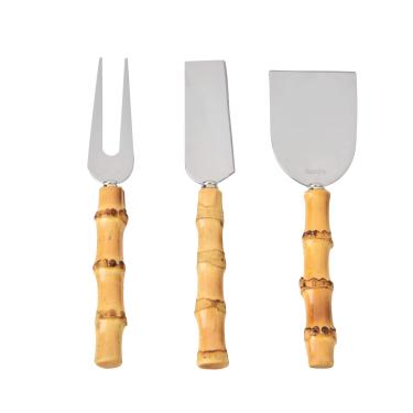 Imagem de Kit 3 Peças para Queijo Bamboo Natural Kenya