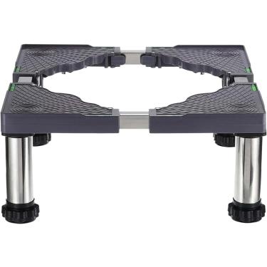 Imagem de Base para máquina de lavar, suporte elevado de 4 pés resistentes com altura e largura ajustáveis, antivibração, pedestais para fogões de geladeira, máquina de lavar louça, secadora