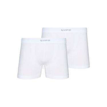 Imagem de Kit com 2 Cuecas Boxer Lupo 661-001, Branco, GG