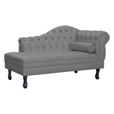 Imagem de Recamier Divã Namoradeira Larissa Lado Esquerdo belo tok - Suede, Cinz