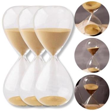 Imagem de Ampulheta Timer Tempo Medidor 5 Minutos Relógio De Areia Brilhosa Cron
