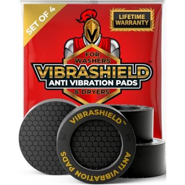 Imagem de Almofadas antivibração para máquina de lavar com HexaGrip – Impede a movimentação da máquina de lavar e secar – Evita ruído, transferência de vibração – Suporte estabilizador antivibração de borracha