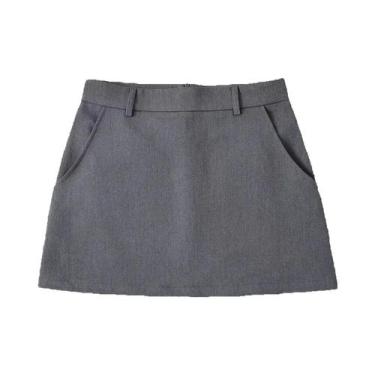 Imagem de Minissaia Evasê Vintage de Cintura Alta com Zíper - Saias Femininas Ch