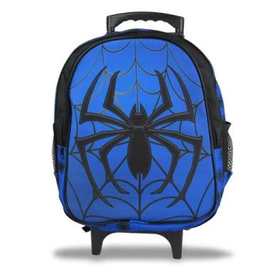 Imagem de Mochila Escolar Infantil Tam M Rodinhas Spider - Vou Leve