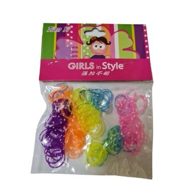 Imagem de Kit 120 Xuxinhas Elástico Cabelo Silicone Colorida Bolinha