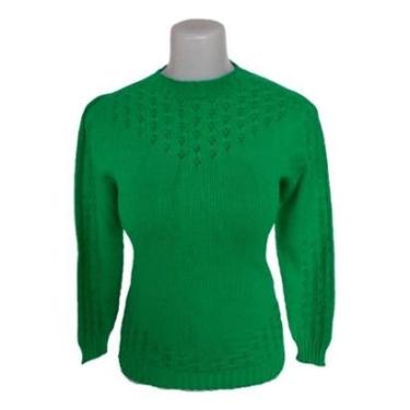 Imagem de Suéter Feminino Plus Size Tricot Modal Premium Inverno Linda-Feminino