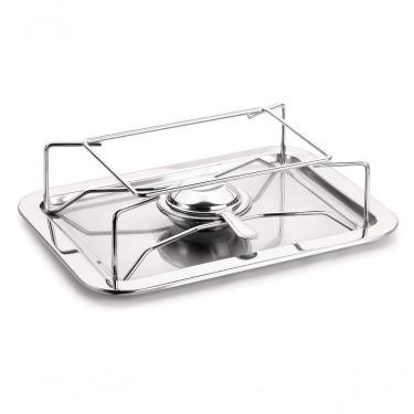 Imagem de Réchaud Retangular Sem Placa Difusor Inox Restaurante Buffet