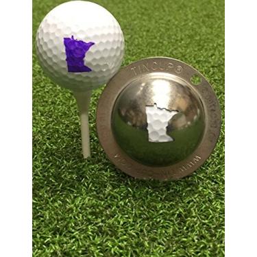 Imagem de Tin Cup Ferramenta de alinhamento de marcadores personalizados de bola de golfe (estado de Minnesota)