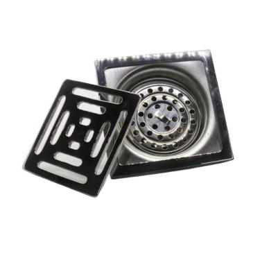 Imagem de Kit 5 Ralos Inteligente 10x10 Anti Odor Insetos Aço Inox Banheiro Casa