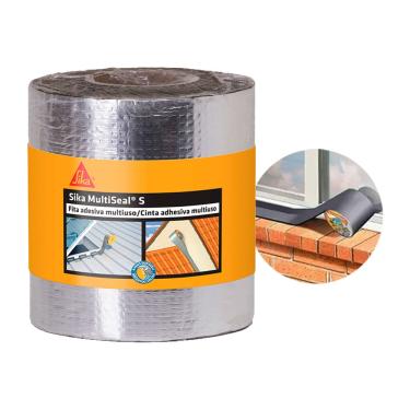 Imagem de Fita Adesiva Asfáltica Aluminizada Multiuso Sika 10cm X 10m