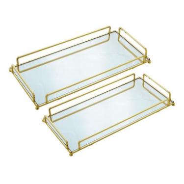 Imagem de Bandejawolff Bandeja Metal Douradade Metal -