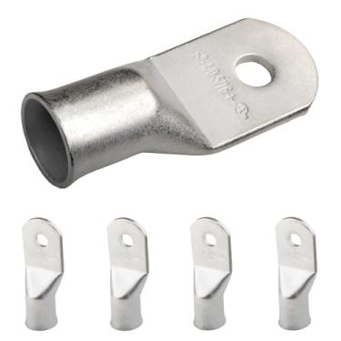 Imagem de Selterm 4/0 AWG (GG) parafuso de 5/16" (5 peças.) UL Marine Grade Wire Lugs, extremidade do cabo de bateria, ilhós de cobre estanhado, conectores de terminal de anel tubular [B100]