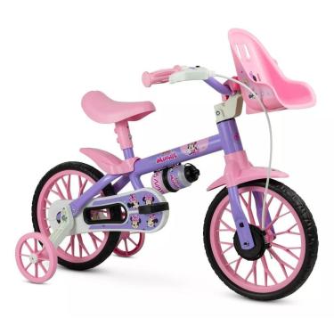 Imagem de Bicicleta Infantil Nathor Aro 12 Minnie Rodinhas Segurança