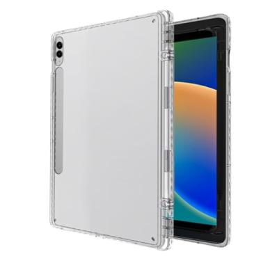 Imagem de WAYIFON Capa fina híbrida para Samsung Galaxy Tab S10 Plus 2024/S9 FE Plus 5G 12,4 polegadas 2023 com suporte para caneta S, capa à prova de choque com capa traseira transparente transparente
