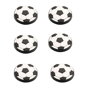 Imagem de Skyscraper Puxadores de borracha macia em forma de desenho animado para crianças, meninas, meninos, puxadores de gaveta, puxadores de gaveta para quarto de crianças, armários, caixa organizadora de brinquedos, estante, conjunto de 6 peças (futebol)