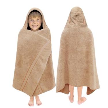 Imagem de ORIGINAL KIDS Toalha de banho com capuz - Toalha de banho ultramacia 100% algodão felpudo grande com capuz e borda - Toalha de praia para crianças grandes - Toalha de praia para chuveiro e piscina
