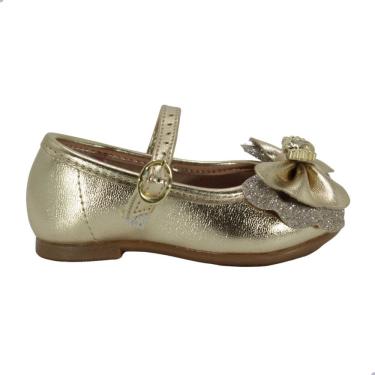 Imagem de Sapatilha Bebe Molekinha Metalizado Premium Ouro