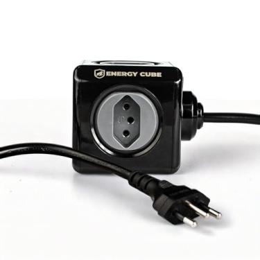 Imagem de Gshield Adaptador Energy Cube Bivolt Filtro de Linha Multiplicador de Tomadas 10A com Proteção de Sobretensão, Certificado INMETRO "2 Anos de Garantia", Preto (5 Tomadas + Cabo 1,5m)