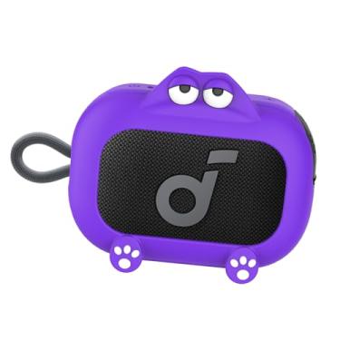 Imagem de Capa de silicone para alto-falante Soundcore Select 4 Go Bluetooth da Anker, capa protetora macia contra arranhões e quedas, compatível apenas com Soundcore Select 4 Go com recorte preciso (roxo)