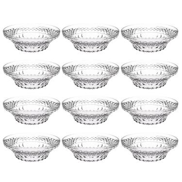 Imagem de Kit 12 Tigelas Redondas 3,3L Crippa Transparente Plástica Salada Sobremesa Restaurante