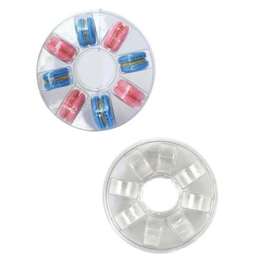 Imagem de Caixa Blister Guirlanda para 8 Macarons Doces Enfeites Aro Arranjo Embalagem para Mini Donuts Pct c/ 5 unidades