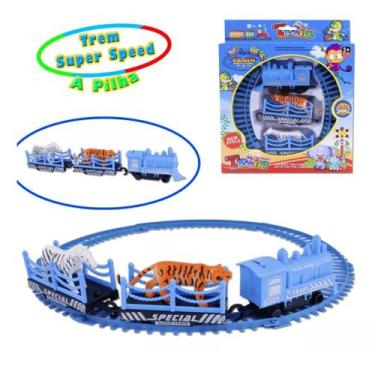 Imagem de Trem Trenzinho Expressinho Zoo Animais Brinquedo 11 Peças Crianças- Ar