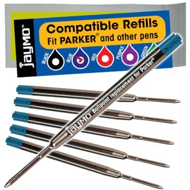 Imagem de Pacote com 6 refis Parker Ballpoint compatíveis, Blue Parker 6, Parker Pen