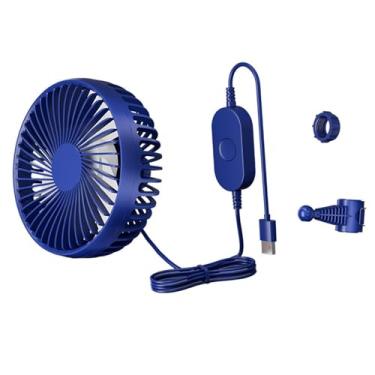 Imagem de Generic Ventilador de resfriamento de carro USB 3 velocidade de banco traseiro ajustável, Azul