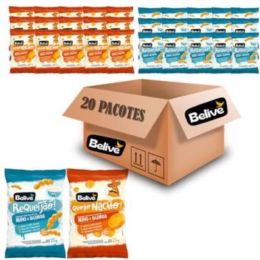 Imagem de Kit Snacks BELIVE Queijo Nacho (15x) Requeijão (15x) 25g