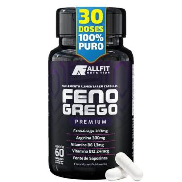 Imagem de Feno Grego Puro 500mg Premium 60 Capsulas, Allfit Nutrition