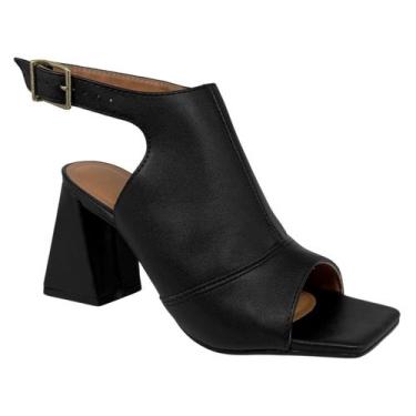 Imagem de Sandália Vizzano Salto Alto Grosso Ankle Boot 6464.129, Preto, 38