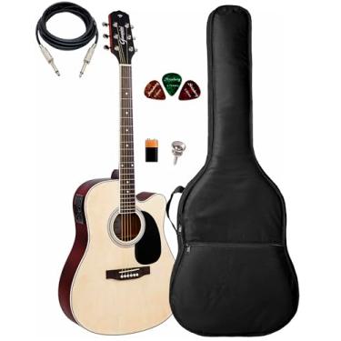 Imagem de Violão Giannini Folk Gdc-1 Ceq Ns + Capa Acolchoada