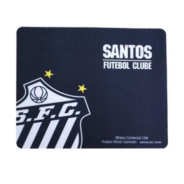 Imagem de Mouse Pad Santos F.C.  Base Antiderrapante - Mileno