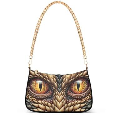 Imagem de Yellow Ducks on Blue Phone Wallet Purse Hobo Designer Bag Women Handbags Shoulder Strap Moon Ladies Shoulder Bag, Criatura dragão mítica