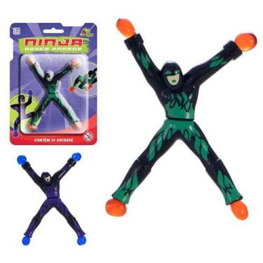 Imagem de Brinquedo Infantil Boneco Ninja Desce Parede Autocolante - Art Brink