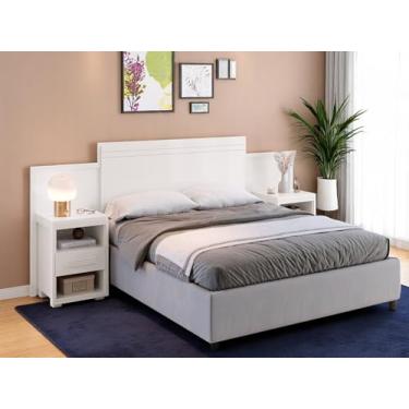 Imagem de CABECEIRA DE CAMA BOX QUEEN CASAL REGULÁVEL cor: branca