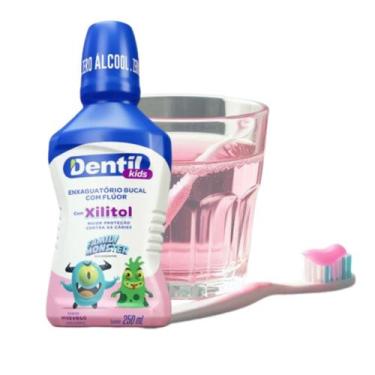 Imagem de Enxaguante Bucal Dentil Infantil Morango 250ml