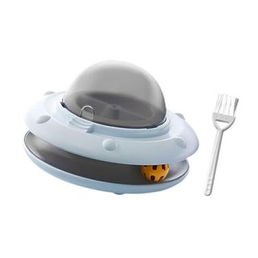 Imagem de ＡＷＨＡＯ Brinquedo interativo para cães e gatos, brinquedo interativo para filhotes, quebra-cabeça de comida para animais de estimação com sino e bola, Azul