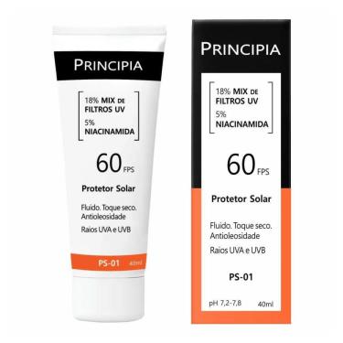 Imagem de Protetor Solar Facial Principia 18% Mix de Filtros UV + 5% Niacinamida FPS60 PS-01 40ml