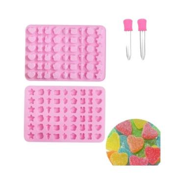 Imagem de Molde De Silicone Rosa Em Formato De Coração De Coelho De Desenho Anim