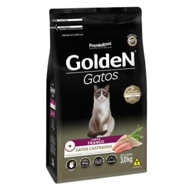 Imagem de Ração Golden Gatos Castrados Sabor Frango 3kg