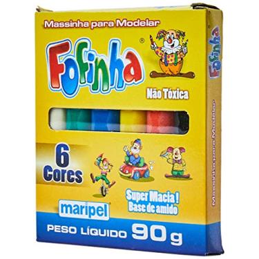 Imagem de Maripel 1506E, Massa para Modelar Fofinha, 6 cores, Pacote com 12