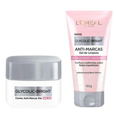 Imagem de L'Oréal Paris Glycolic Bright Kit  Gel de Limpeza + Gel Creme Dia, Kit