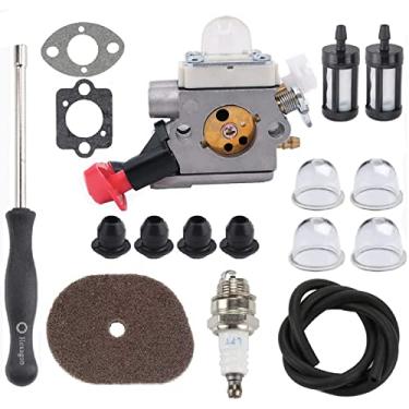 Imagem de Hippotech Carburador C1M-S267A com filtro de ar para Stihl FS40 FS50 FS50C HT56 HT56C KM56 KM56C KN56 FS56 FS56C FS70 FS70C FS70 FC56 FC70 FC70C aparador 4144 122 0 0600 3 cortadores de escova