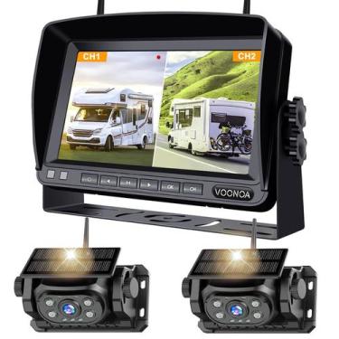 Imagem de Câmera de backup sem fio VOONOA 2 com monitor DVR HD 1080P de 7"