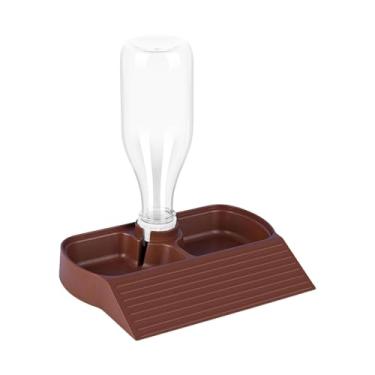 Imagem de ＡＷＨＡＯ Alimentador de répteis, tigelas de alimentação, água, acessórios para aquário e tanque para dragão barbudo, Vermelho Escuro