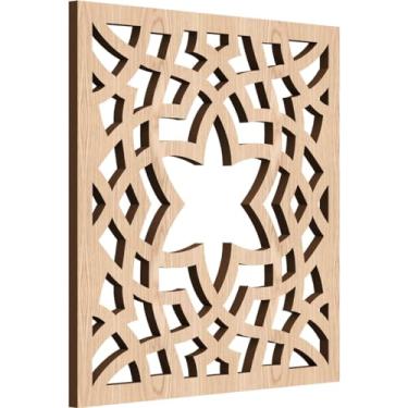 Imagem de Ekena Millwork WALW12X12X0250PARRO Painéis de parede de madeira decorativos pequenos Paris Fretwork, carvalho vermelho