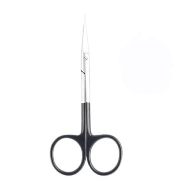 Imagem de Tesoura de manicure, tesoura de cotovelo, cortador de unhas profissional de aço inoxidável, ferramentas de manicure de salão, preta, C