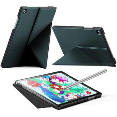 Imagem de INFILAND Capa para Samsung Galaxy Tab A9+/A9 Plus 11 polegadas 5G, capa fina dobrável estilo livro com suporte horizontal e vertical, verde