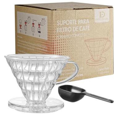 Imagem de Suporte Coador Acrílico Transparente V60-01 - DaysBrasil - Days Brasil
